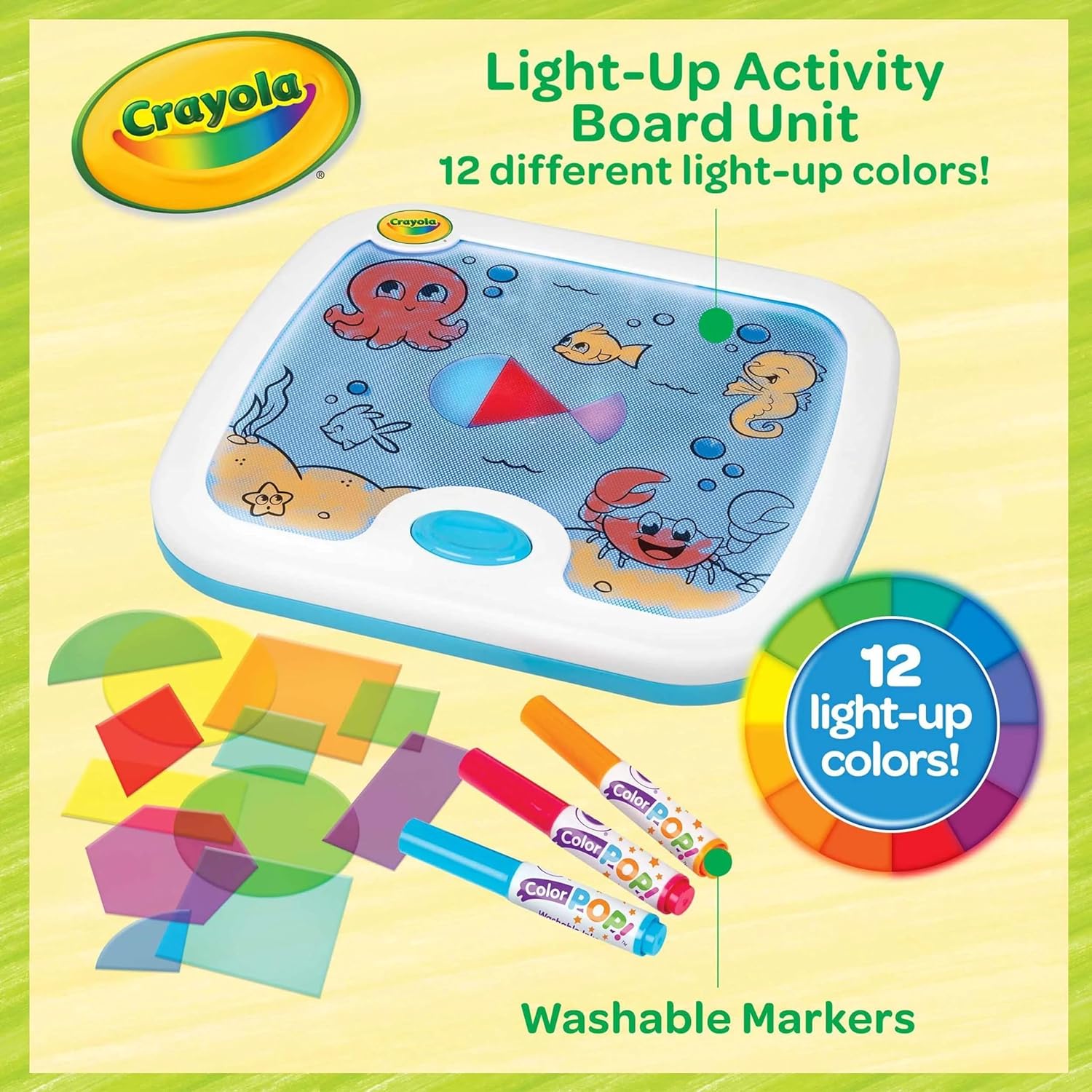 Crayola Light Up Activity Board, Kids Art Kit, Toys