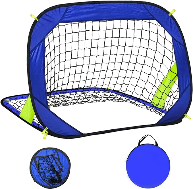 Portable Kids Soccer Net - Pop Up Folding Indoor + Outdoor Goal